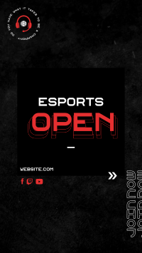 Esports Open Instagram Story Design