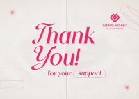 Minimalist Thank You Postcard Image Preview