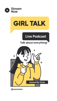 Girl Talk Podcast Facebook Story Design