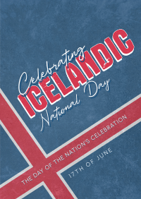 Geometric Icelandic National Day Poster Image Preview