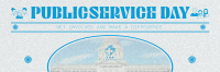 Retro Minimalist Public Service Day Twitter header (cover) Image Preview