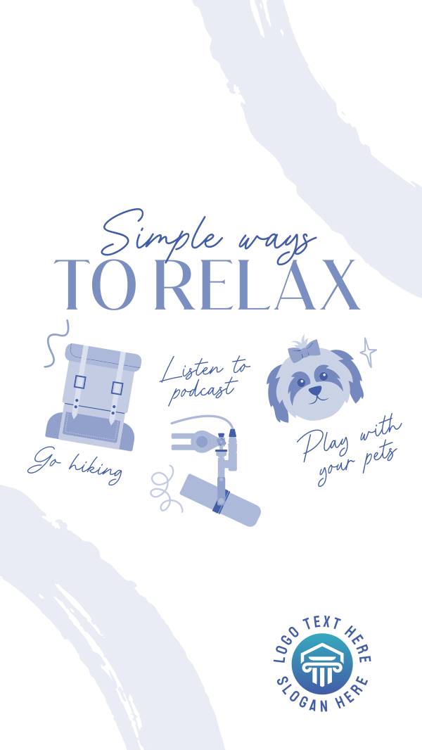Cute Relaxation Tips Instagram Story Design