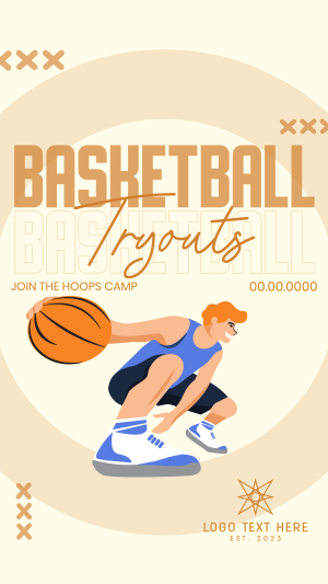 Basketball Tryouts Facebook story Image Preview