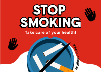 Smoking Habit Prevention Postcard Design