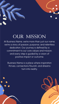 Our Mission Organic Abstract Facebook Story Design