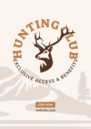  Hunting Club Deer Poster Image Preview