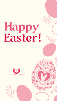 Eggs and Flowers Easter Greeting Facebook Story Design