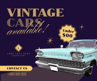 Vintage Cars Available Facebook Post Design