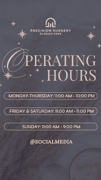 Minimalist Operating Hours TikTok Video Image Preview