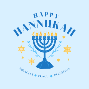 Hanukkah Menorah Greeting Instagram post Image Preview