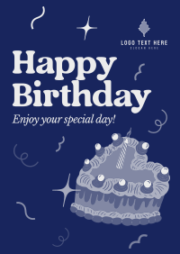 Y2K Birthday Greeting Poster Design