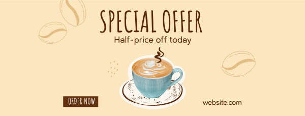 Cafe Coffee Sale Facebook Cover Design Image Preview