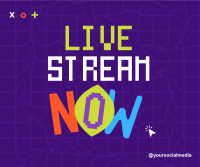 Live Stream Waves Facebook Post Design