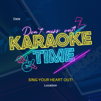 Join Karaoke Time Instagram Post Design