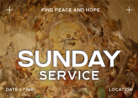 Sunday Service Postcard Design