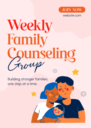 Weekly Family Counseling Flyer Image Preview