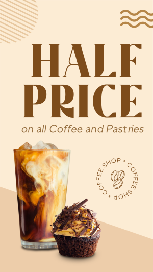 Half Price Coffee Instagram story Image Preview
