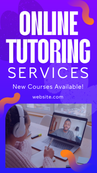 Online Tutor Services YouTube Short Design