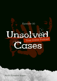 Unsolved Crime Podcast Flyer Design