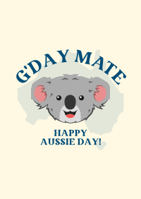 Happy Aussie Koala Poster Image Preview