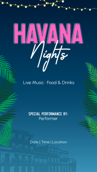 Havana Nights Facebook Story Design