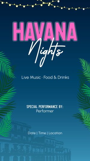 Havana Nights Facebook story Image Preview