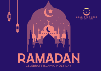 Islamic Holy Day Postcard Design