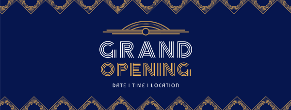 Art Deco Grand Opening Facebook Cover Design Image Preview