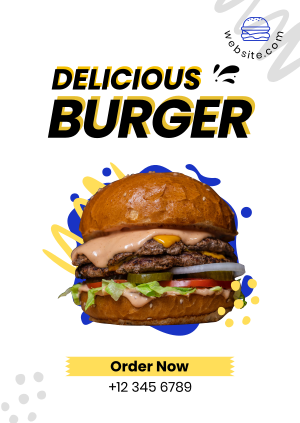 Delicious Burger Poster Image Preview