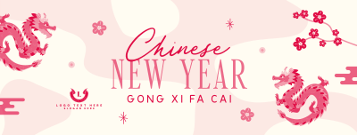 Lunar New Year Dragon Facebook cover Image Preview