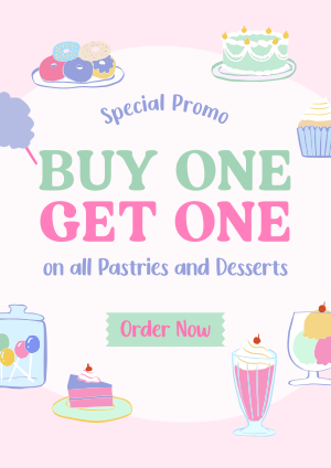 Dessert Day Specials Flyer Image Preview