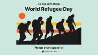Refugee March Facebook Event Cover Design