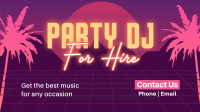 Synthwave DJ Party Service Video Image Preview