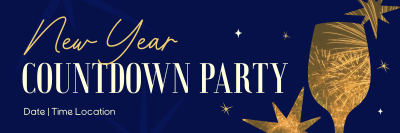 New Year Countdown Party Twitter header (cover) Image Preview