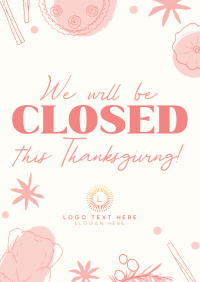 We're Closed this Thanksgiving Poster Design