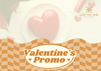 Retro Valentines Promo Postcard Design