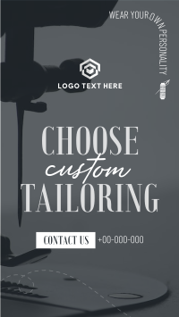 Choose Custom Tailoring YouTube short Image Preview
