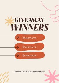 Congratulations Giveaway Winners Flyer Image Preview