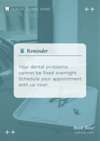 Dental Appointment Reminder Poster Image Preview