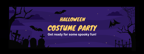 Halloween Costume Party Facebook Cover Design Image Preview
