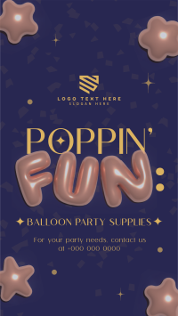 Elegant Party Supplies Instagram Story Design