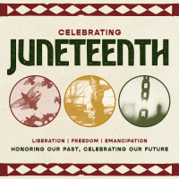 Retro Juneteenth Greeting Linkedin Post Image Preview