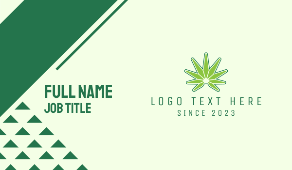 Modern Edgy Cannabis Business Card Design Image Preview