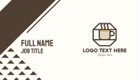 Brown Hexagon Coffee Cup Business Card Image Preview