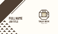 Brown Hexagon Coffee Cup Business Card Image Preview