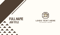 Brown Hexagon Coffee Cup Business Card Preview