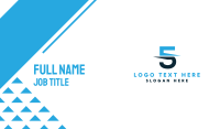 Segmented Number 5  Business Card Image Preview