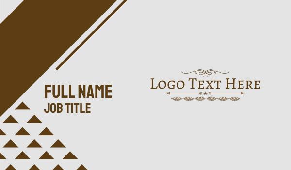 Rustic Ornament Text Business Card Design Image Preview