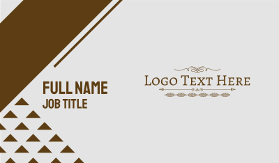 Rustic Ornament Text Business Card Image Preview
