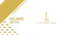 Gold Sharp Tower Business Card Preview